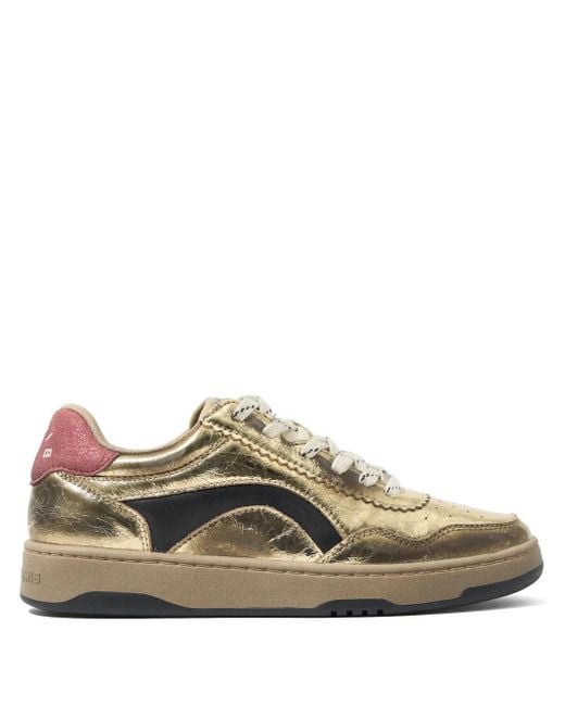 Bimba Y Lola Brown Leather Sneakers