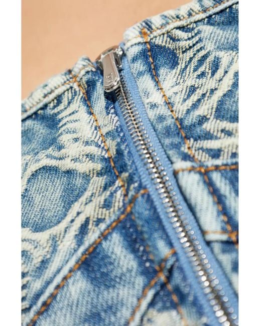 Amiri Blue Ma Quad Corset Top