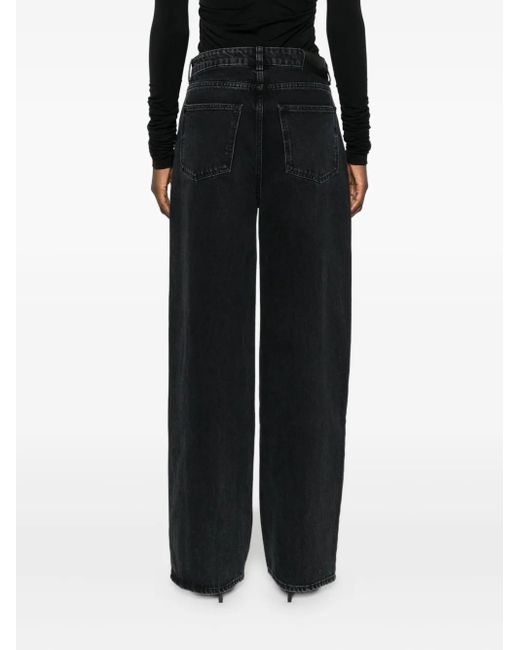 ROTATE BIRGER CHRISTENSEN Black Laced Jeans