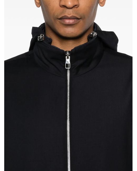 Montecore Black Hooded Zip Jacket for men