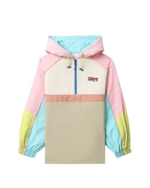 A Bathing Ape White Colour-Block Half-Zip Hoodie
