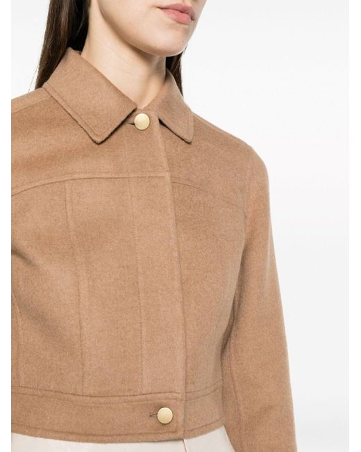 Max Mara Natural Cropped Fitted Jacket