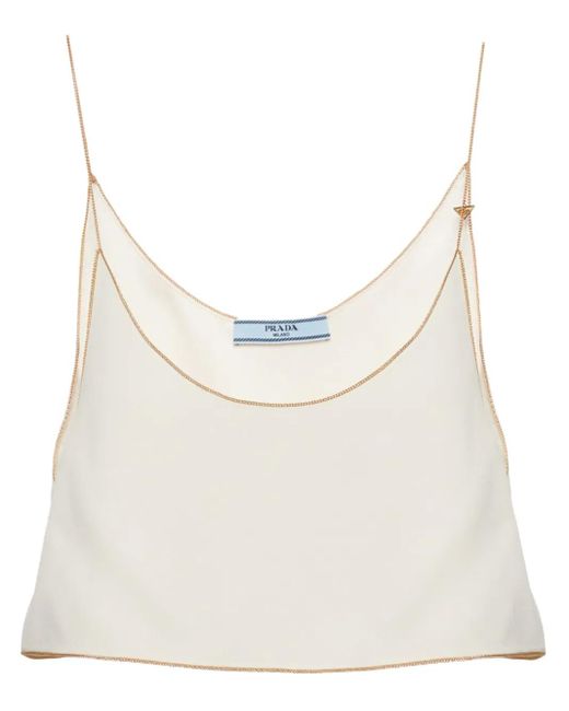 Prada White Sablé Camisole-Top