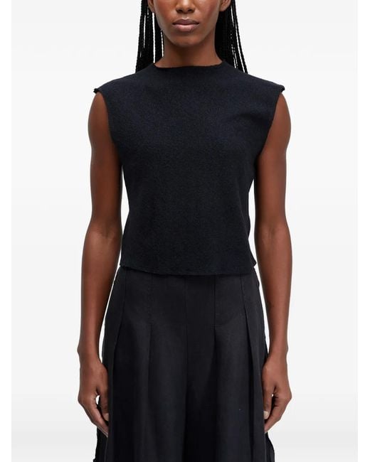 Osklen Black Sleeveless Wool Top