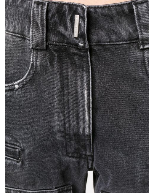Short en jean à poches multiples Givenchy en coloris Gray