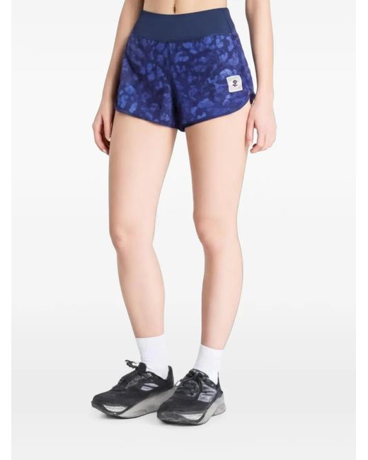 Saysky Blue Flower Pace Graphic-Print Shorts