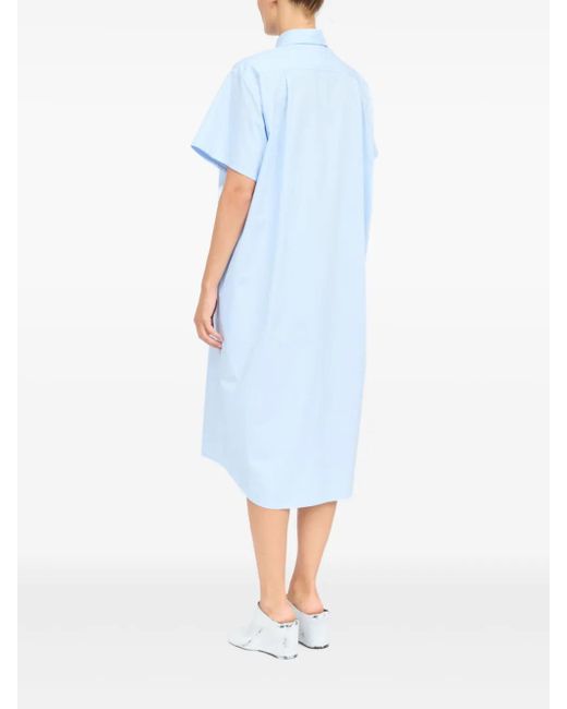 MM6 by Maison Margiela Blue Cotton Shirt Dress