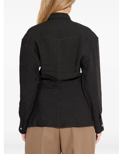 Studio Nicholson Black Buttoned Pocket Shirt