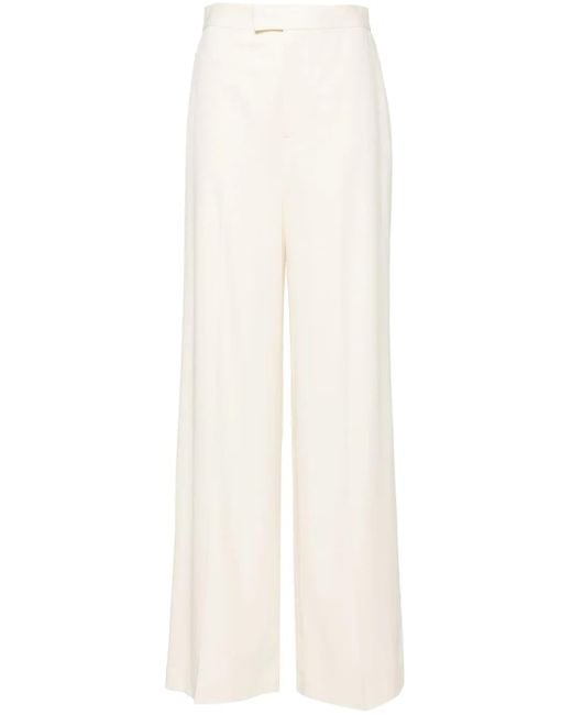 Ralph Lauren White Tailored Palazzo Trousers