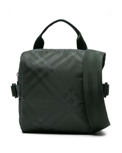 Burberry Black Vintage Check-jacquard Shoulder Bag for men