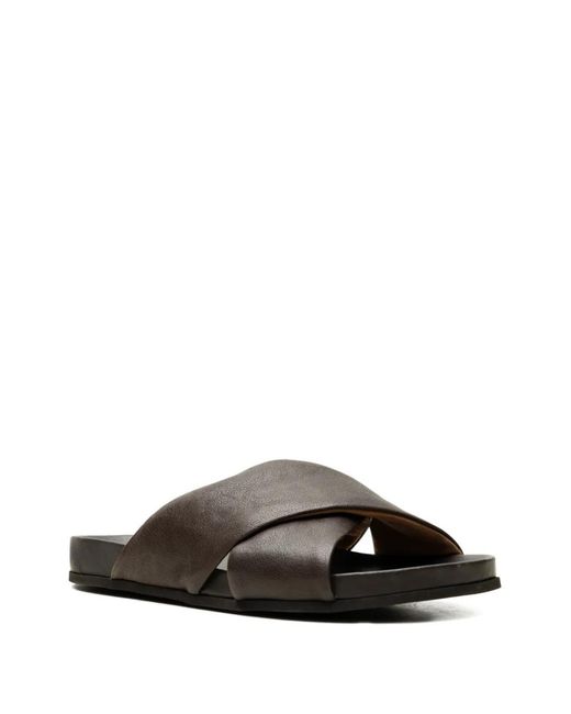 Common Projects Brown Leather Flat Sandals