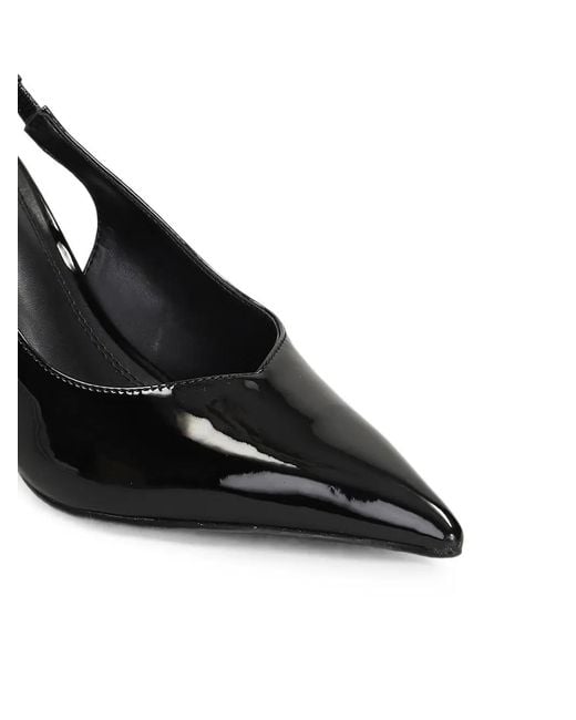 Twentyfourhaitch Black Ayora Pointed-Toe Slingback Pumps
