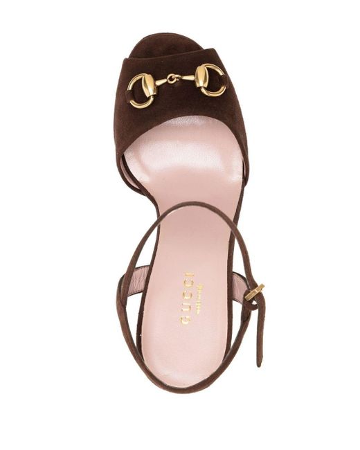 Sandalias con plataforma Gucci de color Brown