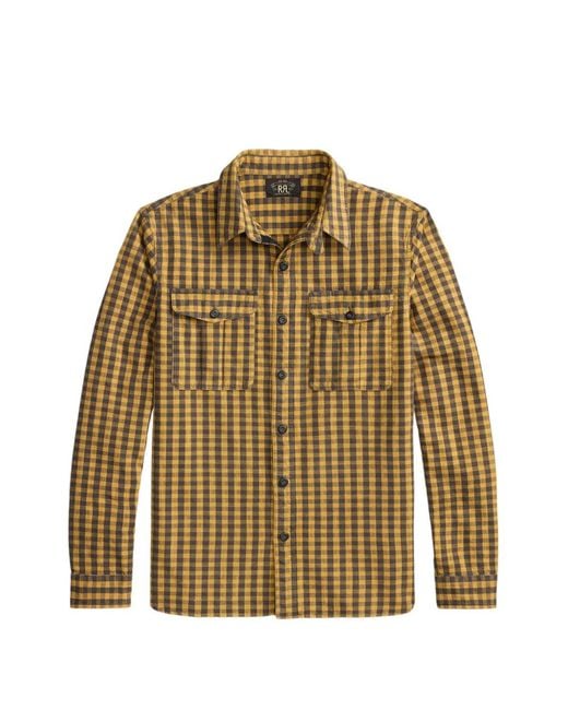 RRL Metallic Check Pocket Shirt for men