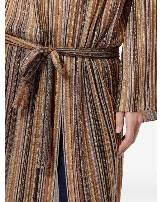 Missoni Natural Striped Belt Cardigan