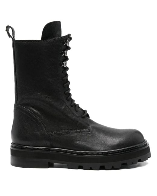 Patrizia Pepe Black Lace-Up Boots