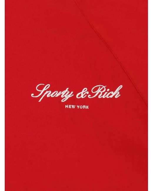 Sporty & Rich Logo-Embroidered Bomber Jacket