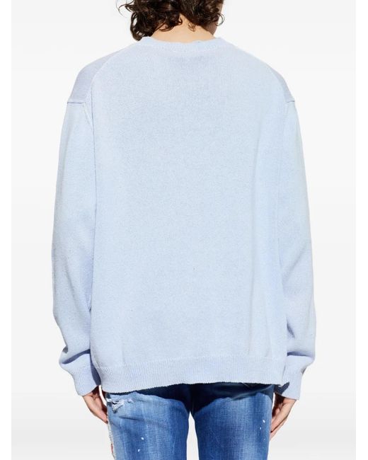 DSquared² Blue Pocket Knit Jumper for men
