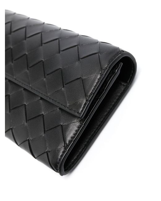 Bottega Veneta Black Intrecciato Leather Clutch Bag - Women's - Calf Leather