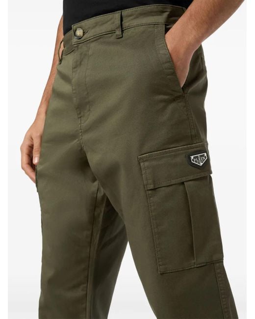 Philipp Plein Green Cargo Trousers for men