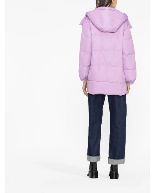 Patou Purple Detachable Sleeves Puffer Jacket