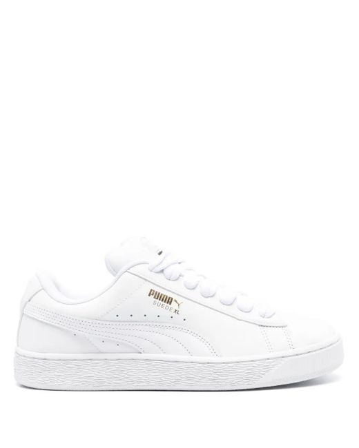 PUMA White Suede Xl Leather Sneakers for men