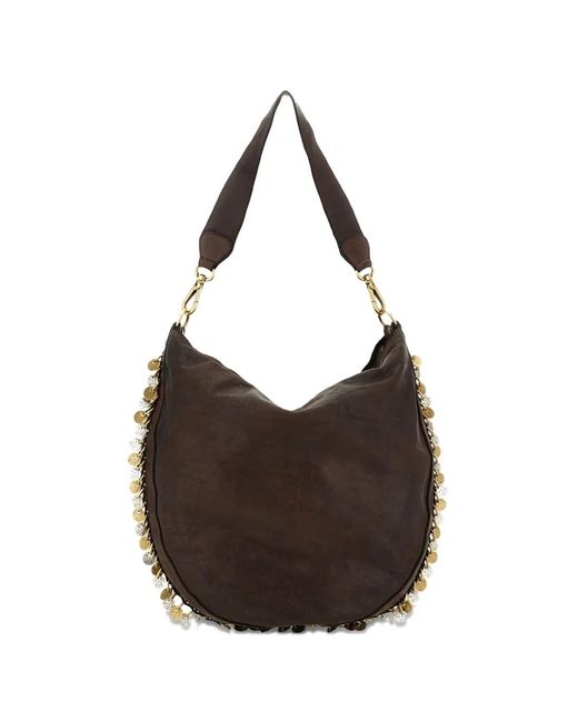 Campomaggi Brown Gianna Chain-Embellished Shoulder Bag