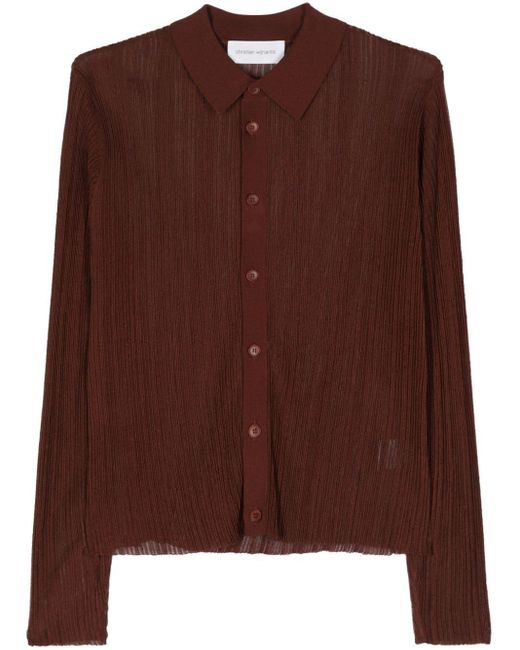 Camisa Kimril con efecto plisado Christian Wijnants de color Brown