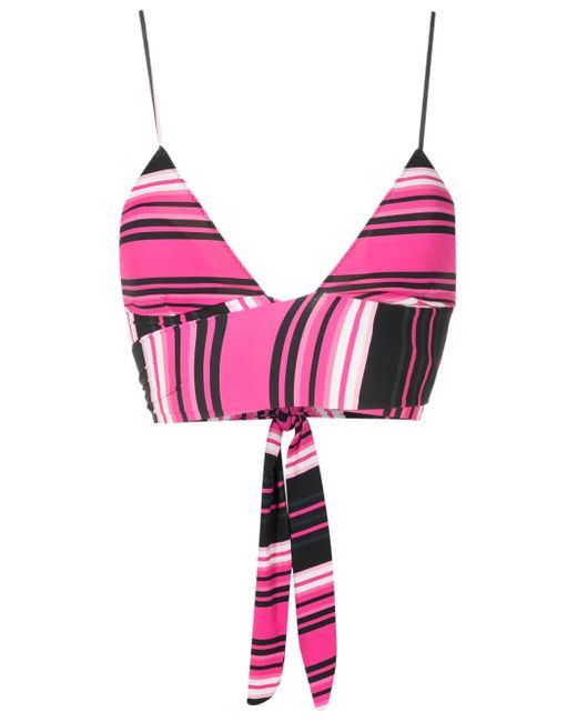 Clube Bossa Pink Gestreiftes Havel Bikinioberteil