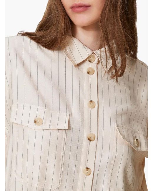 Twinset Natural Pinstripe-Pattern Shirt