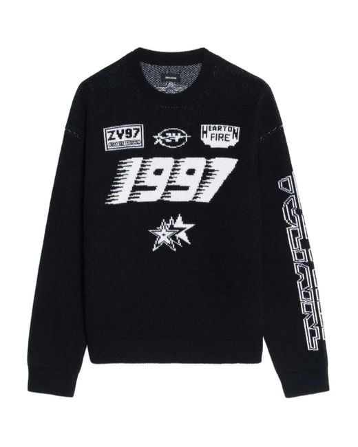 Zadig & Voltaire Black Marko 1997 Sweater for men