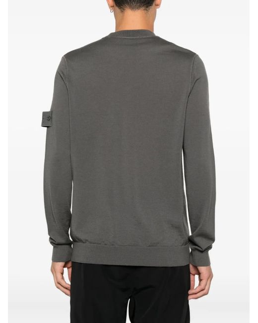 Stone Island Gray Crew-Neck for men