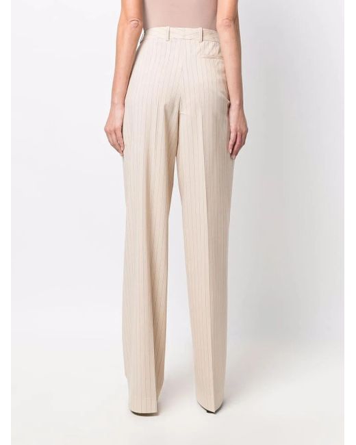 Nina Ricci Natural High Waist Wide Leg Trousers