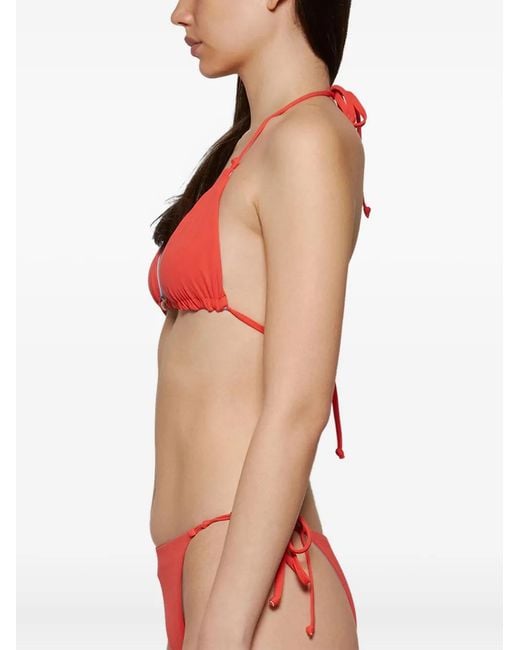 BOUND Red Triangle Beaded Bikini