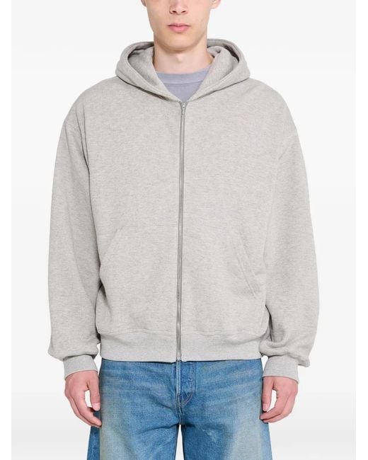 Ssstein Gray Zip-Up Hoodie for men