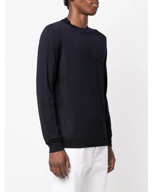 Woolrich Blue Virgin-Wool Jumper for men