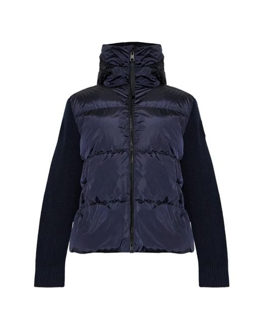 Canada Goose Blue Hooded Panelled Jacket for men