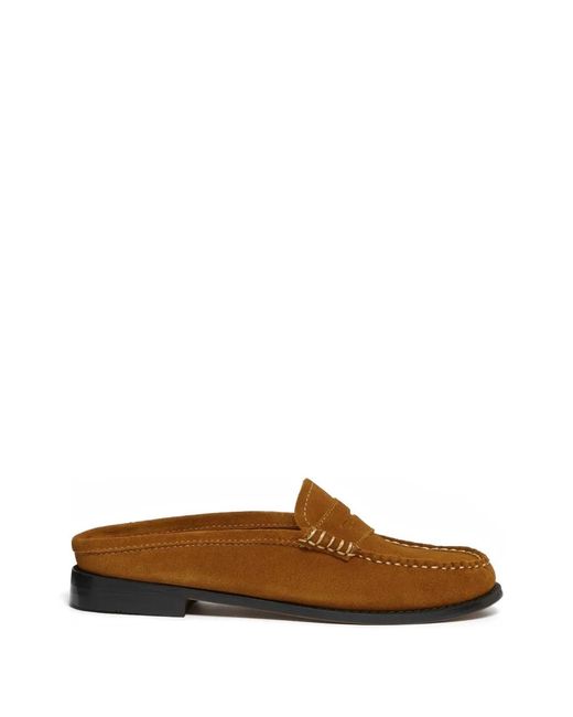 G.H.BASS Brown Weejuns Penny Slide Loafers