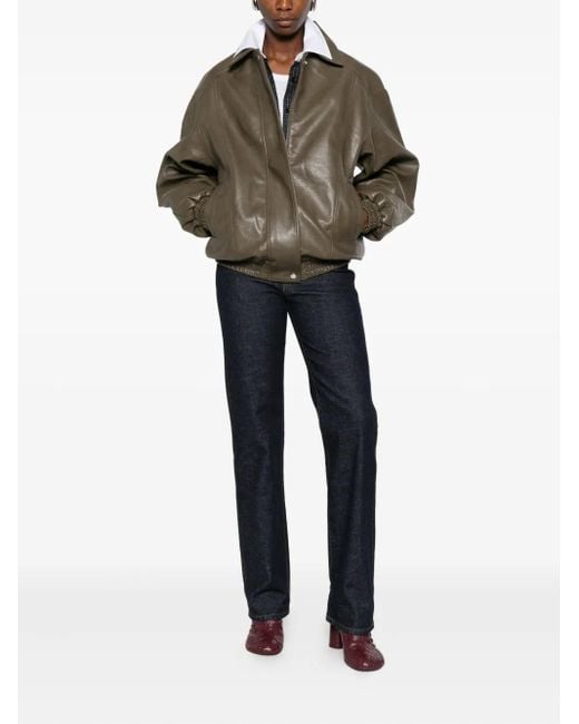 Frankie Shop Brown Prescott Elastic-Cuff Jacket