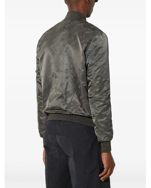 Chaqueta Con Logo Y Cremallera Alpha Industries de hombre de color Gray