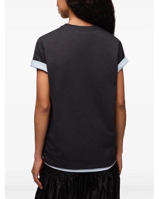 Ganni Blue T-Shirt With Flowers