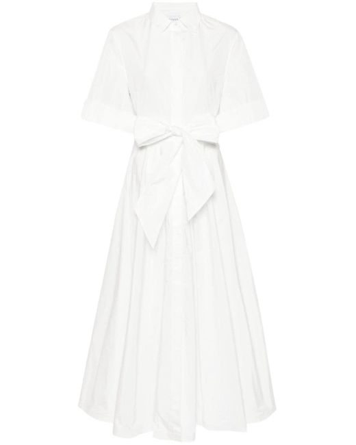 Sara Roka White Marysole Belted Maxi Dress