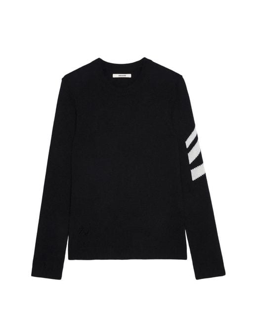 Zadig & Voltaire Black Kennedy Long-Sleeved Sweater for men