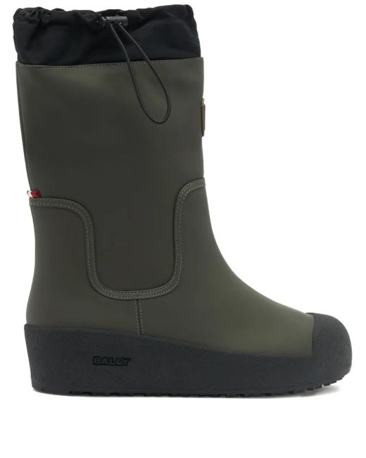 Bally Black Round Toe Leather Boots