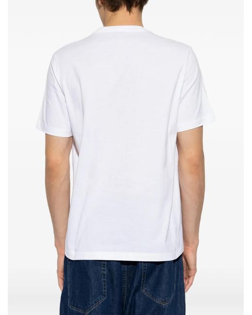 Paul Smith White Logo-Print T-Shirt for men