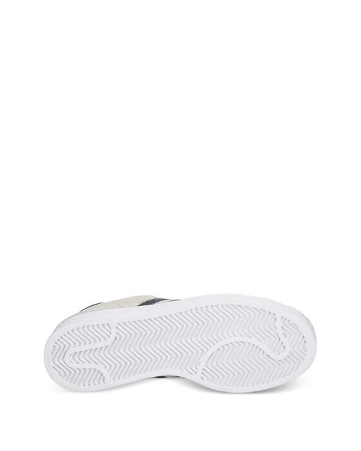 Adidas White Superstar Three-Striped Sneakers for men