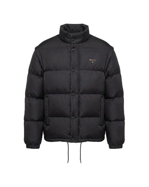 Prada Black Re-Nylon Down Jacket for men