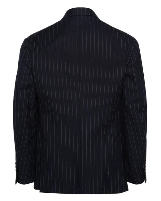 Polo Ralph Lauren Blue Double-Breasted Pinstriped Suit for men