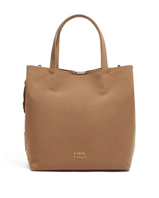 Bimba Y Lola Brown Large Chihuahua Tote Bag