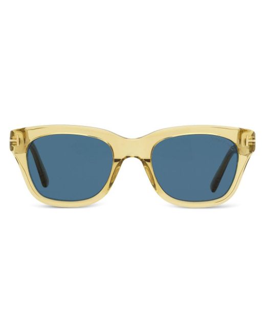 Tom Ford Blue Snowdon Square-frame Sunglasses